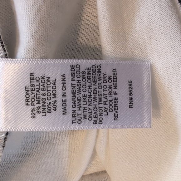 Express Crochet Front Black & White Silver Tank Top Size  SP - Picture 4 of 4